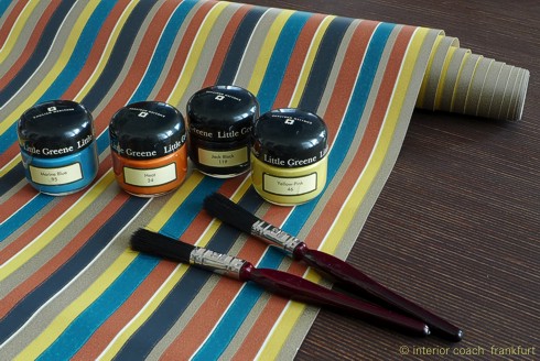 Little Greene Frankfurt Interior Coach Tapeten Tailor Stripes Bakerloo